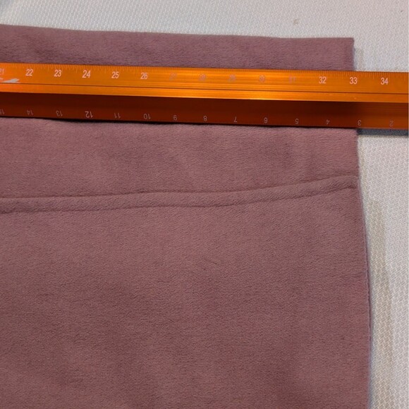 Asos Mauve Pink Collar Jacket Coat Peacoat W/ Faux Fur Size 4 US 8 UK Wool Blend - Picture 6 of 14